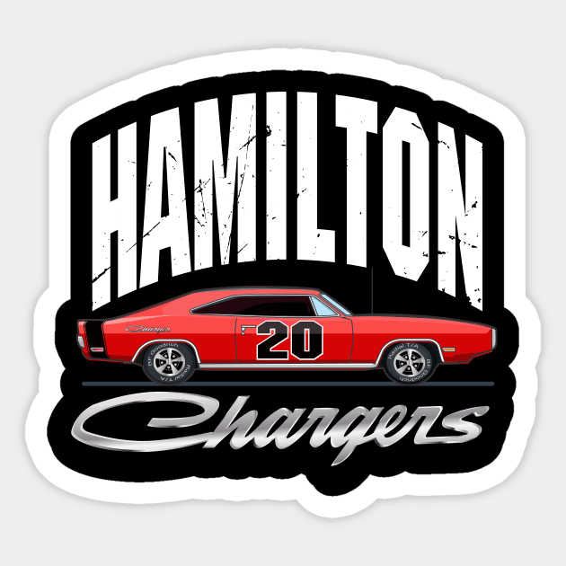 Hamilton Chargers Sticker by chrayk57